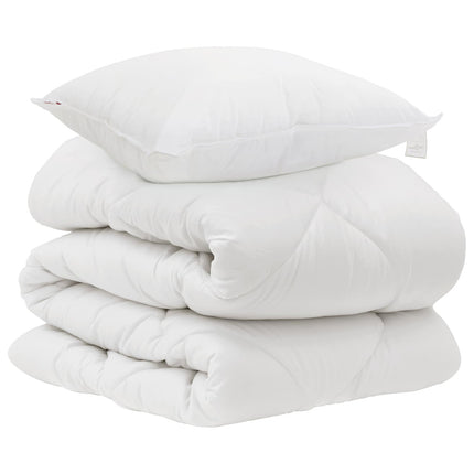 Duntäcke med kudde 2 st Vit Mikrofiber