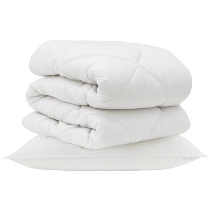 Duntäcke med kudde 2 st Vit Mikrofiber