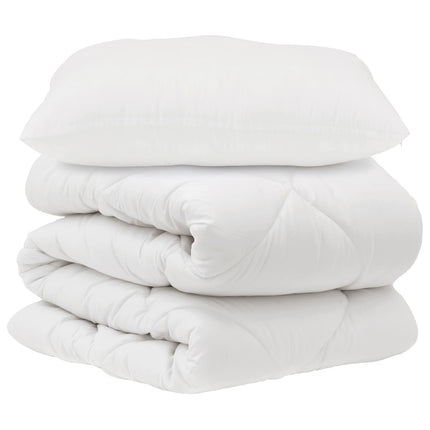 Täckeset med kudde 2 pcs Vit Mikrofiber