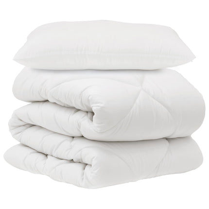 Täckeset med kudde 2 st Vit Mikrofiber