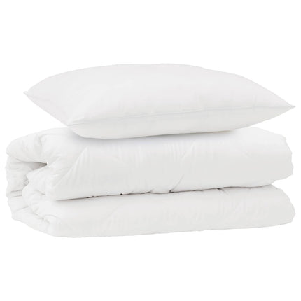 Täckeset med kudde 2 pcs Vit Mikrofiber
