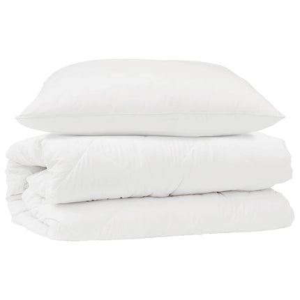 Täckeset med kudde 2 pcs Vit Mikrofiber