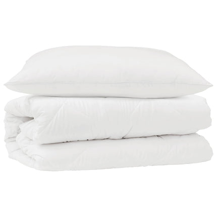 Täckeset med kudde 2 pcs Vit Mikrofiber
