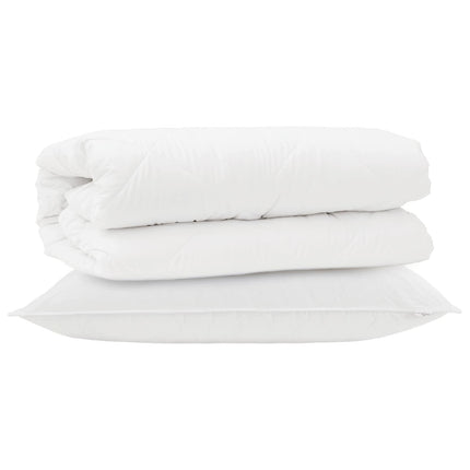 Täckeset med kudde 2 pcs Vit Mikrofiber