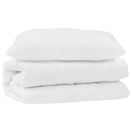 Täckeset med kudde 2 pcs Vit Mikrofiber