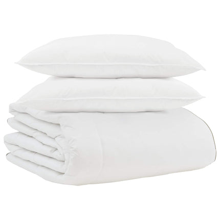 Vinter Täcke med kudde 3 pcs Vit Dunfjäder