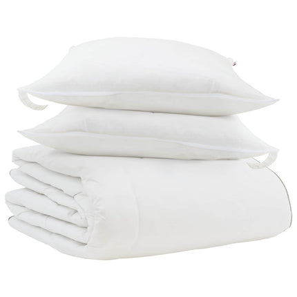 Vinter Täcke med kudde 3 pcs Vit Dunfjäder