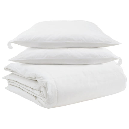 Täckeset med kudde 3 pcs Vit Dunfjäder