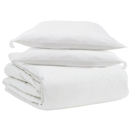 Täckeset med kudde 3 pcs Vit Dunfjäder