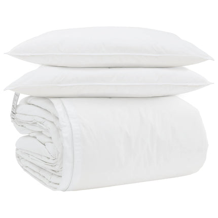 Täckeset med kudde 3 pcs Vit Dunfjäder