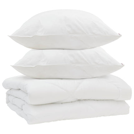 Duntäcke med kudde 3 pcs Vit Mikrofiber