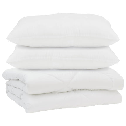 Duntäcke med kudde 3 st Vit Mikrofiber