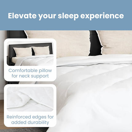 Duntäcke med kudde 3 st Vit Mikrofiber