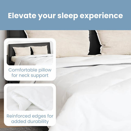 All-säsong Duvet med kudde 3 st Vit Mikrofiber