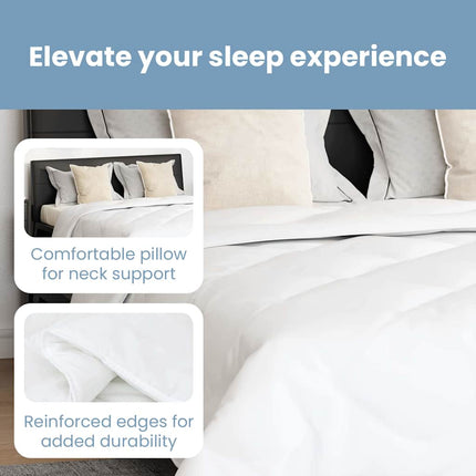 All-säsong Duvet med kudde 3 st Vit Mikrofiber