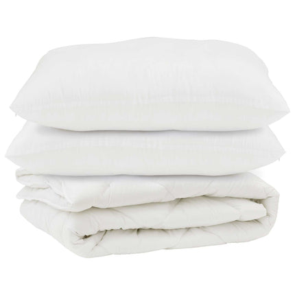 Duntäcke med kudde 3 st Vit Mikrofiber