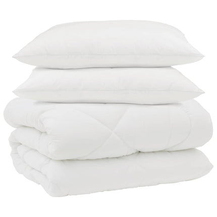 Vinter Täcke med kudde 3 st Vit Mikrofiber