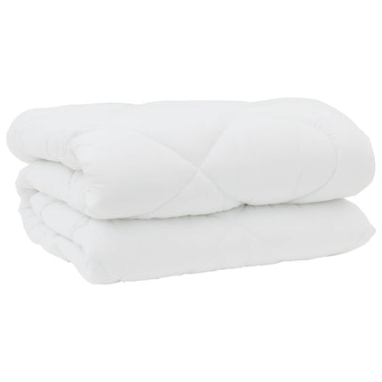 Duntäcke med Kuddar 3 pcs Vit Mikrofiber och Dunfjäder