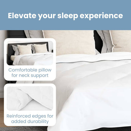 Täckeset med kudde 3 st Vit Mikrofiber och Dunfjäder