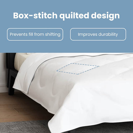 Duntäcke med Kuddar med kudde 3 st Vit Mikrofiber