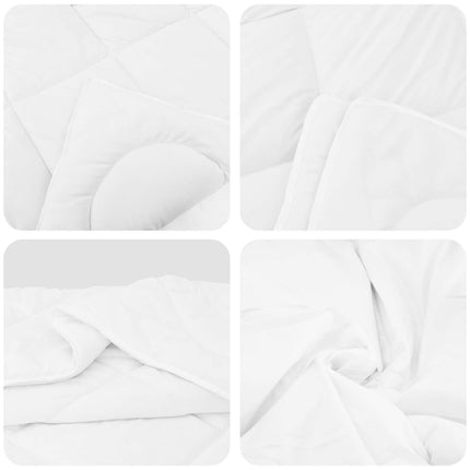 Duntäcke med kudde 3 pcs Vit Mikrofiber