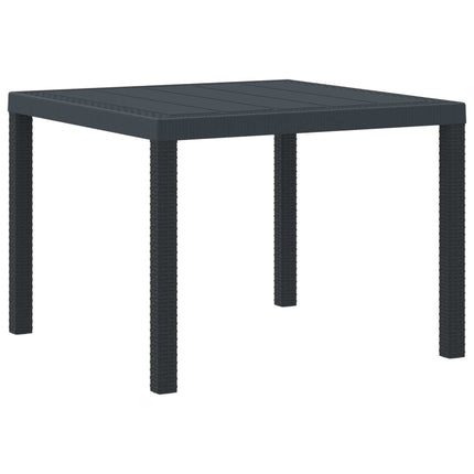 Trädgårdsbord Antracit 100 x 100 x 73 cm konstrotting