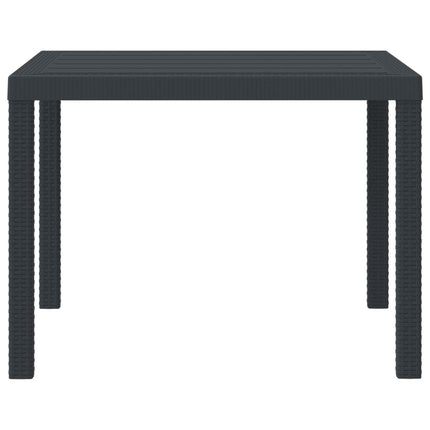 Trädgårdsbord Antracit 100 x 100 x 73 cm konstrotting