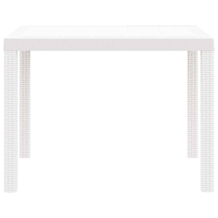 Trädgårdsbord Vit 100 x 100 x 73 cm konstrotting