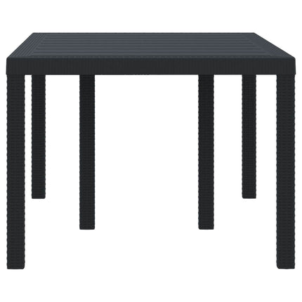 Trädgårdsbord Antracit 150 x 100 x 73 cm konstrotting