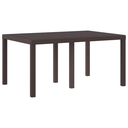 Trädgårdsbord Brun 150 x 100 x 73 cm konstrotting