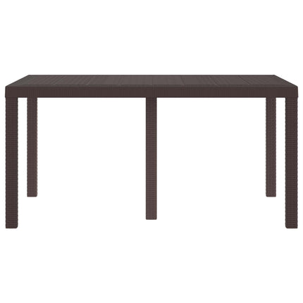 Trädgårdsbord Brun 150 x 100 x 73 cm konstrotting