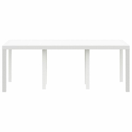 Trädgårdsbord Vit 200 x 100 x 73 cm konstrotting
