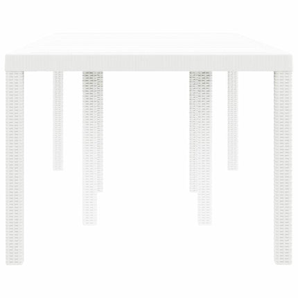 Trädgårdsbord Vit 200 x 100 x 73 cm konstrotting