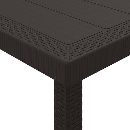 Trädgårdsbord Brun 250 x 100 x 73 cm konstrotting