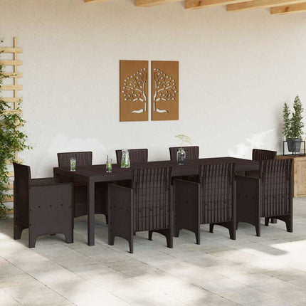 Trädgårdsbord Brun 250 x 100 x 73 cm konstrotting