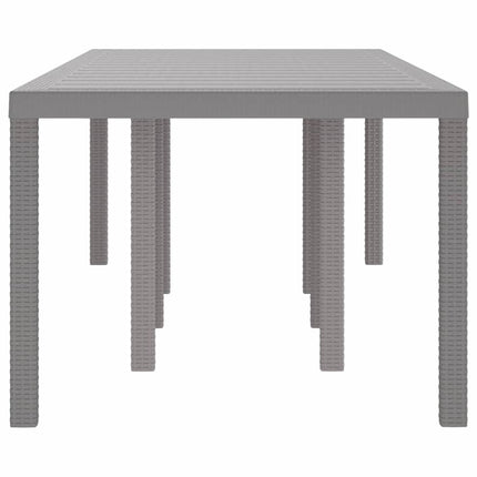 Trädgårdsbord Ljusgrå 250 x 100 x 73 cm konstrotting