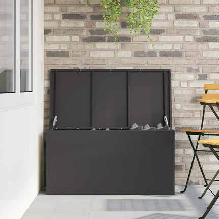 Utomhusförvaringslåda Svart 100 x 50,5 x 50 cm Stål