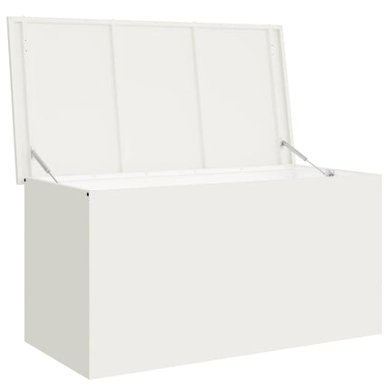 Utomhusförvaringslåda Vit 100 x 50,5 x 50 cm Stål