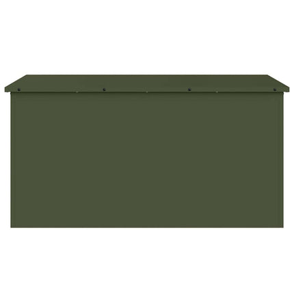 Utomhusförvaringslåda Olivgrön 100 x 50,5 x 50 cm Stål