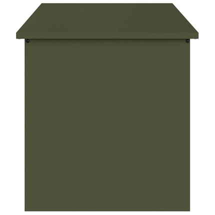 Utomhusförvaringslåda Olivgrön 100 x 50,5 x 50 cm Stål