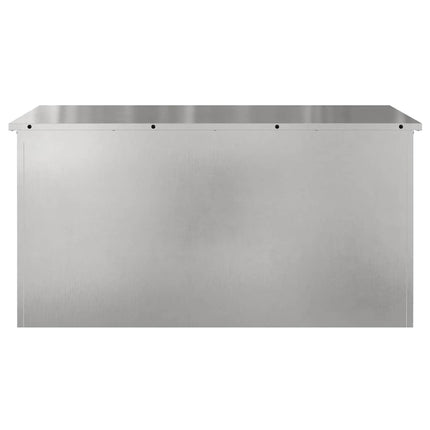 Utomhusförvaringslåda Silver 100 x 50,5 x 50 cm Stål