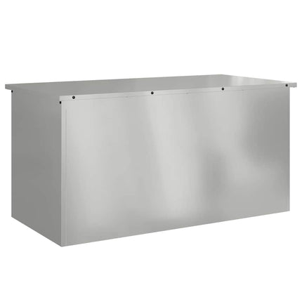 Utomhusförvaringslåda Silver 100 x 50,5 x 50 cm Stål