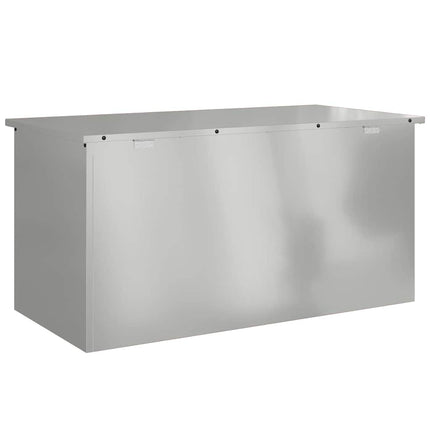 Trädgårdsförvaringskuddebox Stål 100 x 50,5 x 50 cm 220 Silver