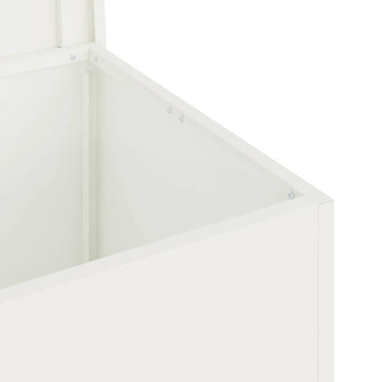 Utomhusförvaringslåda Vit 80 x 50,5 x 50 cm Stål