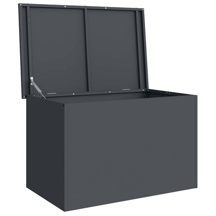 Trädgårdsförvaringskuddebox Stål 80 x 50,5 x 50 cm 180 Antracit