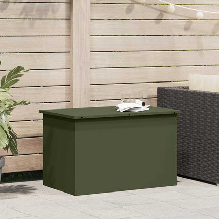 Trädgårdsförvaringskuddebox Stål 80 x 50,5 x 50 cm 175 L