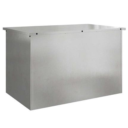 Trädgårdsförvaringskuddebox Stål 80 x 50,5 x 50 cm 220 Silver