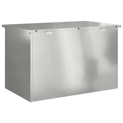 Utomhusförvaringslåda Silver 80 x 50,5 x 50 cm Stål