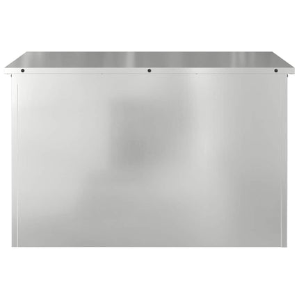 Trädgårdsförvaringskuddebox Stål 80 x 50,5 x 50 cm 175 L Silver