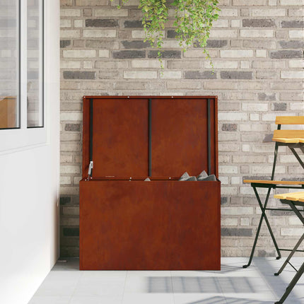 Utomhusförvaringslåda Rostig 80 x 50,5 x 50 cm Stål